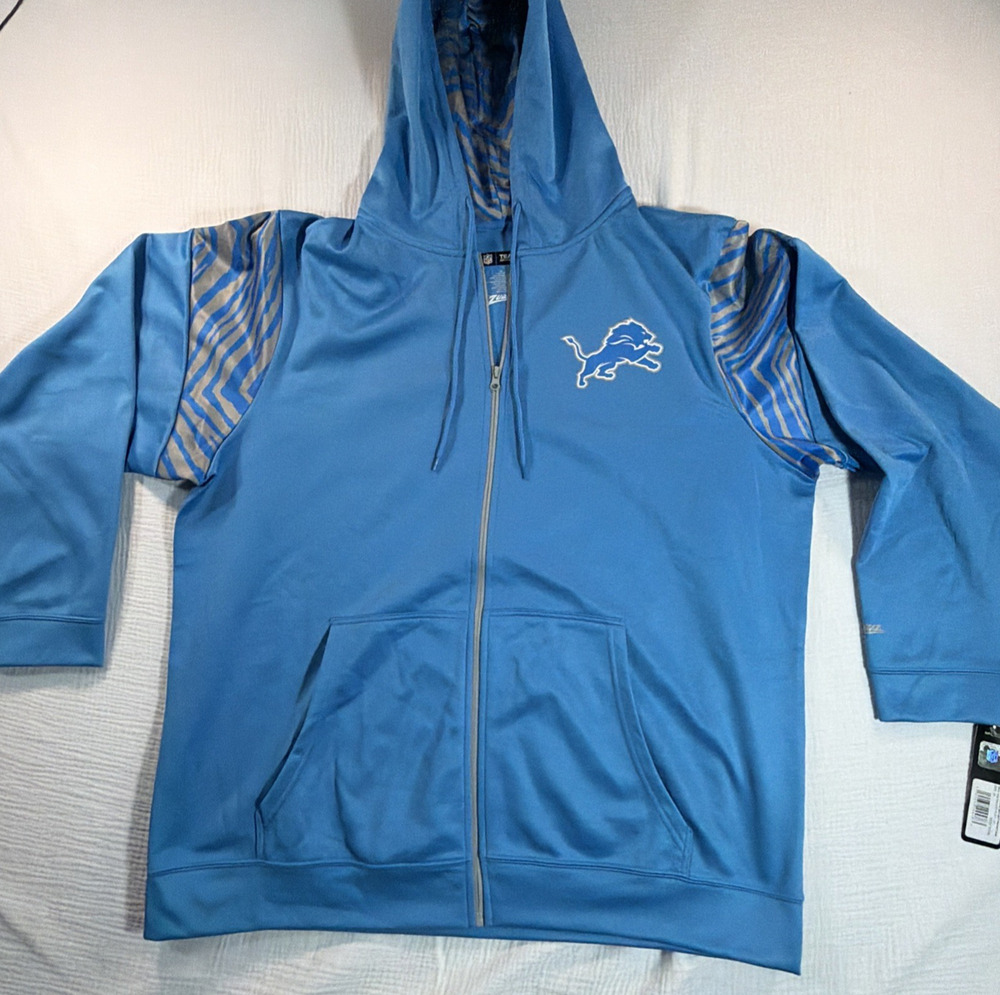 Detroit Lions Zubaz Full Zip Hoodie Men's 2XL